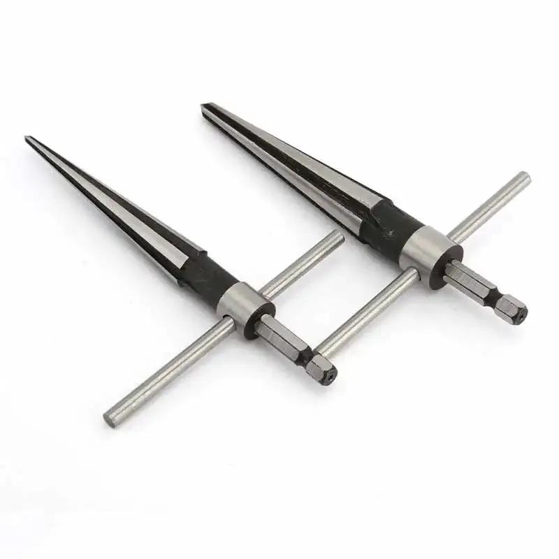 Metal Electric Drill Reamer 3-16mm T-type Hand Taper Reamer Woodworking Hole Opener Chamfering and Reamer Cutting Tool