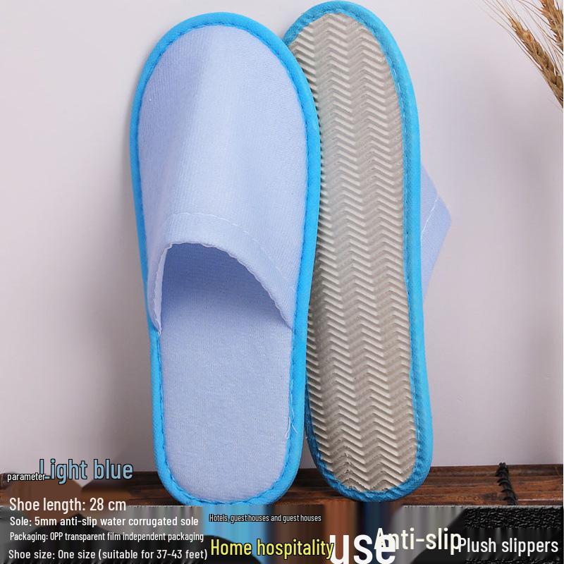 Coffee Disposable Non-Slip Indoor Slippers for Home, Guests, and Hotels