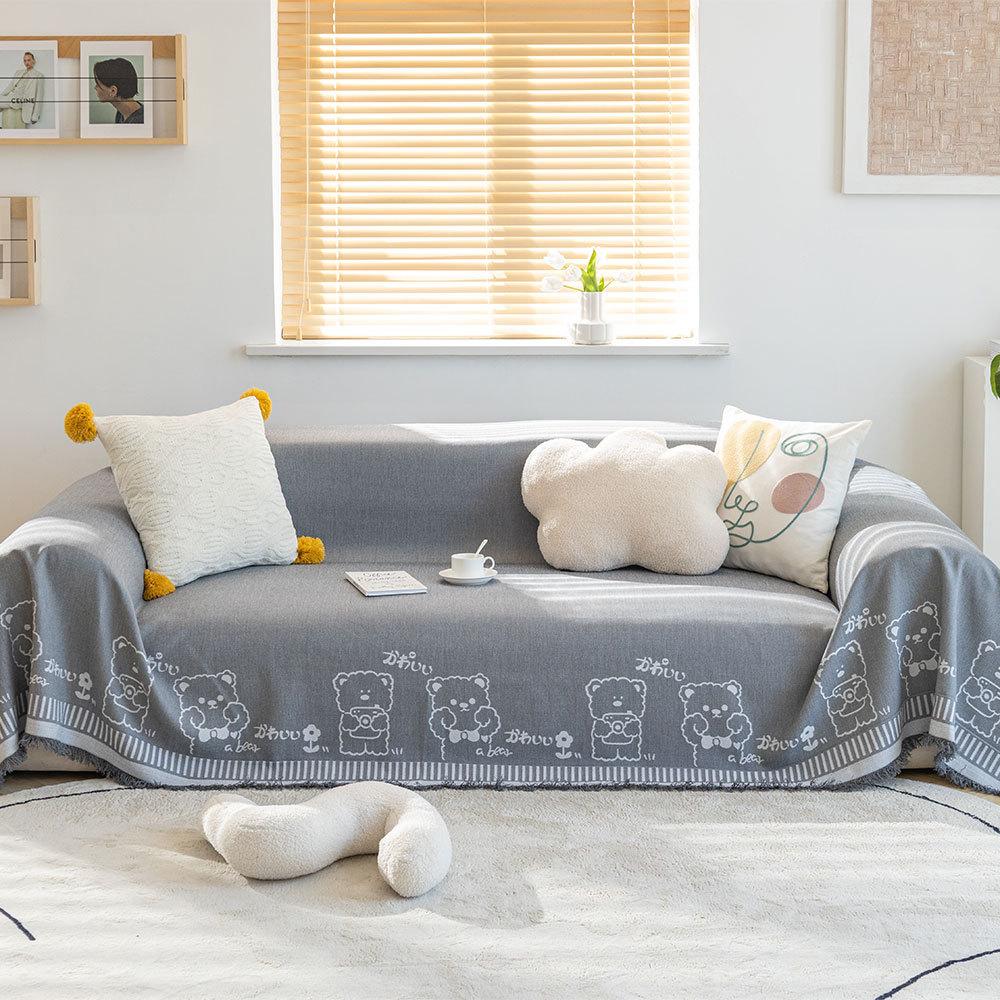 

Универсальный чехол для дивана Four Seasons Универсальный универсальный чехол для дивана из хлопка и льна, устойчивый к царапинам, полностью покрытый чехол для дивана в скандинавском стиле Instagram 180*130