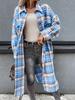 2022 Autumn/Winter Women's European & American Plaid Long-Sleeved Loose Shirt Jacket