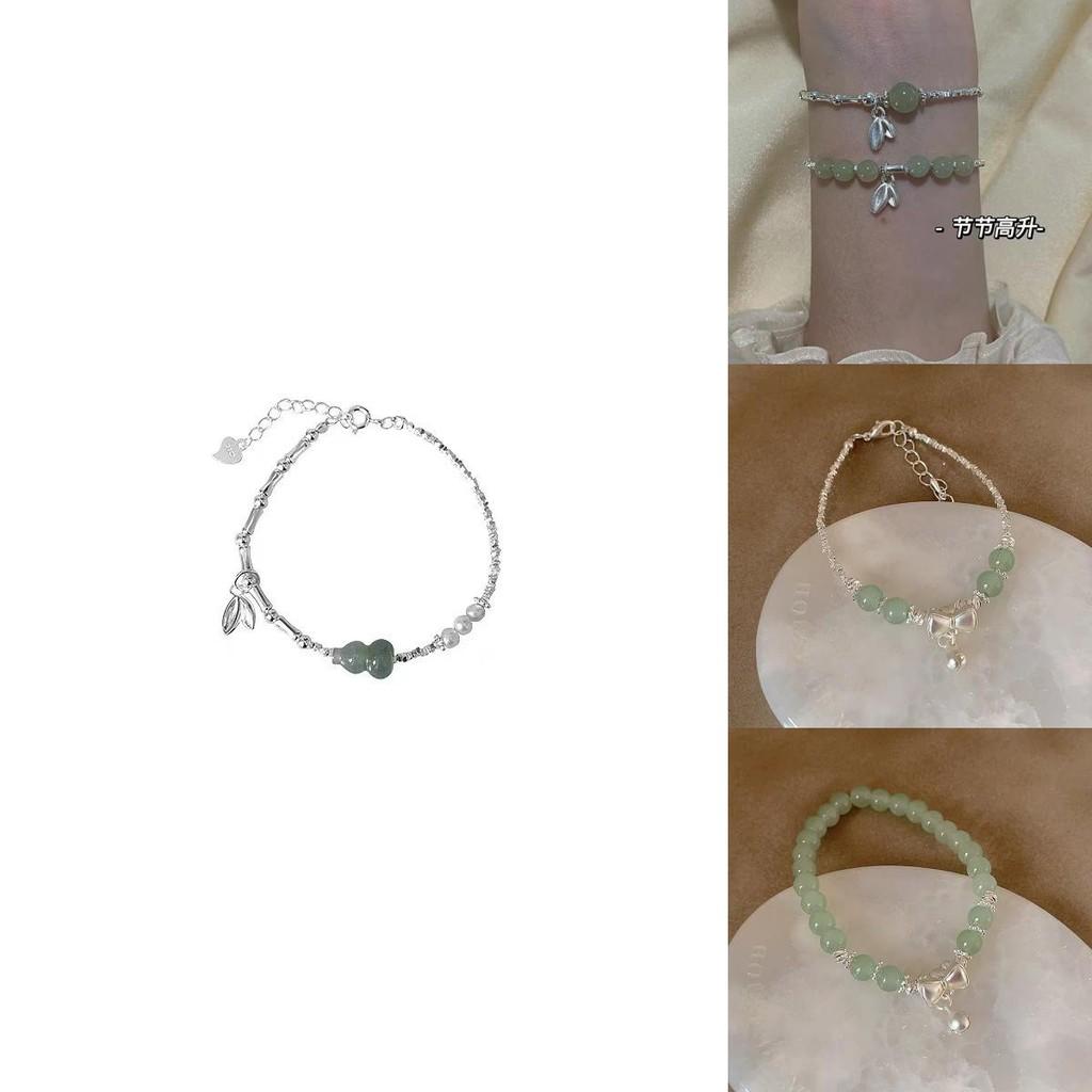 Exquisite Glass Gourd Pendant Bracelet For Women With Unique Geometric Design And Modern Chic Style