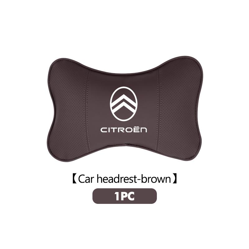 EMHV7 Leather Car Headrest Neck Pillow Seat Waist Cushion Lumbar Support For Citroen C4 C3 C5 C1 C2 C6 VTS C4L DS3 DS4 DS5 Grand
