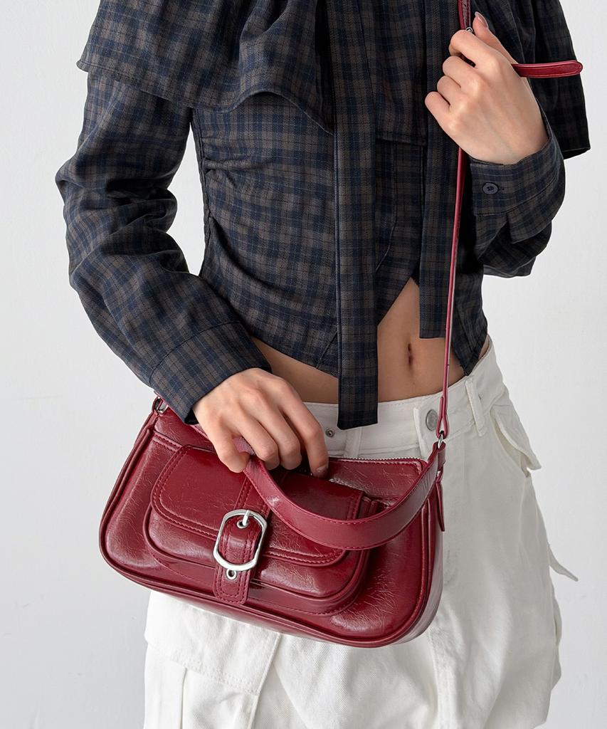 The Green Lab Pocket Shoulder Bag [Red]