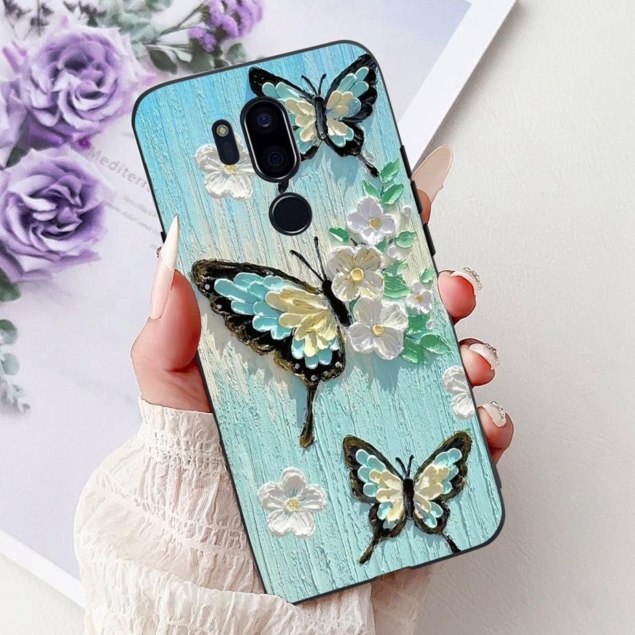 For LG G7 ThinQ Case Cute Cat Luxury Painted Cover Soft Slim Phone Case For LG G7 ThinQ G7Thinq LM-G710 G710 G7+ Back Cover Bags