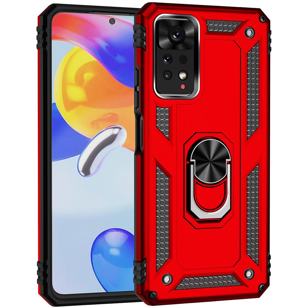 Pro Xiaomi Redmi Note 11E Pro 5G/Xiaomi Redmi Note 11 Pro 5G (Qualcomm) Pouzdro PC+TPU Kryt na telefon se stojánkem