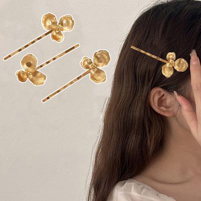 Horquilla para el pelo de mujer Flor de perla sintética Decoración Pinza para el pelo Estilo Retro Francés Horquilla para flequillo lateral Accesorios para el pelo