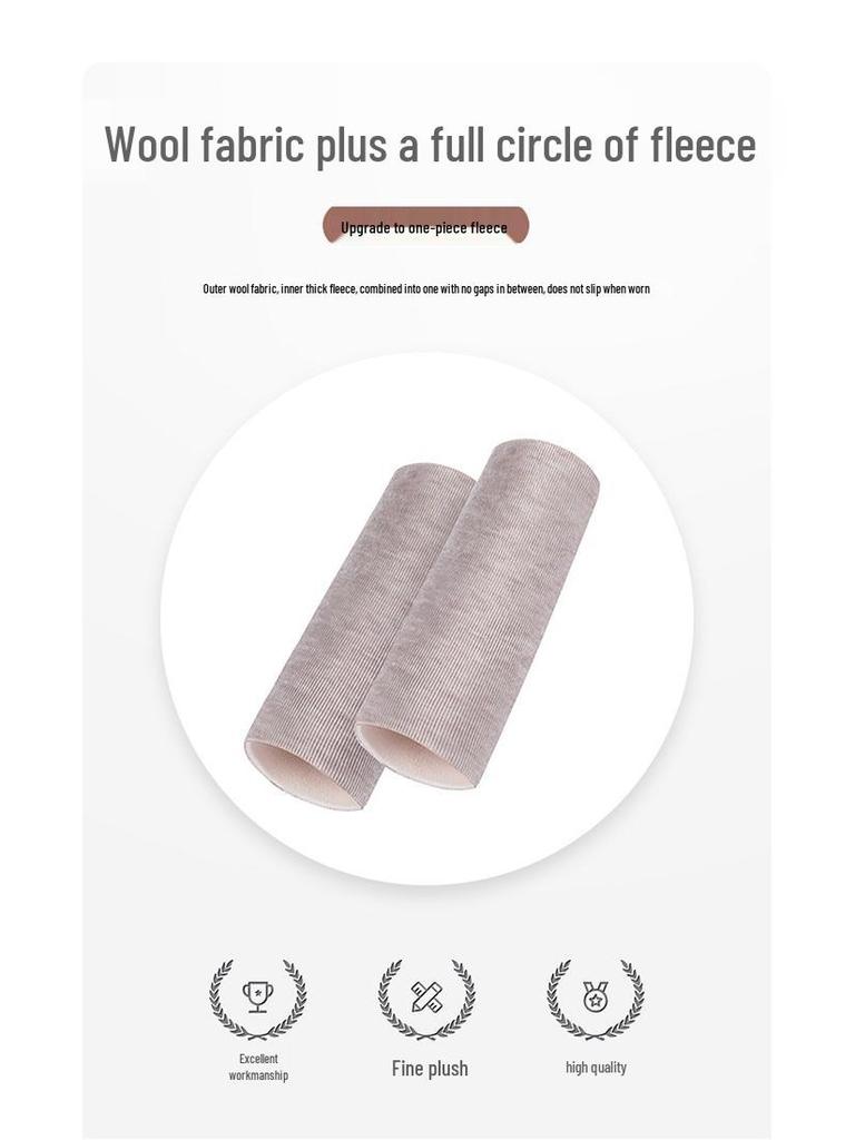 Men's and Women's Warm Wristbands: Short Sleeves for Joint Protection, Cold Resistance, Anti-Sprain, Wrist & Elbow Support with Velvet Lining.