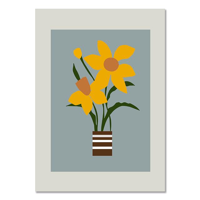 Henri Matisse Abstract Canvas Art Posters Nordic Vase Flower Decoration Paintings Print Picture for Living Room Blue Home Decor
