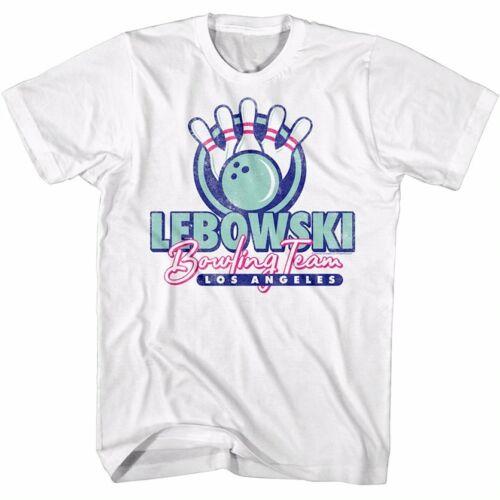 Big Lebowski Bowling Team Men s T-Shirt Neon Pins Los Angeles - Men s Summer Cotton Graphic Tee S разноцветный