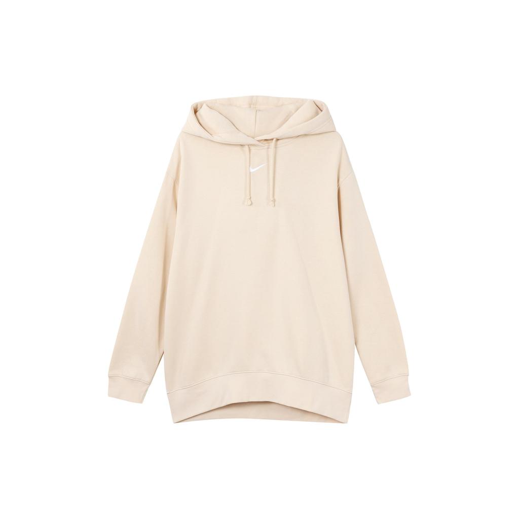 Nike Sweatshirts Women's Beige Hooded Thickened Regular (Unisex) Sweatshirts DJ7669 219