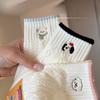 Süße Weiße Socken - Sommerliche Leichte reine Baumwolle Low-Top Sportsocken mit Atmungsaktiven und Schweißabsorbierenden Designs, mit Cartoon-Mustern.