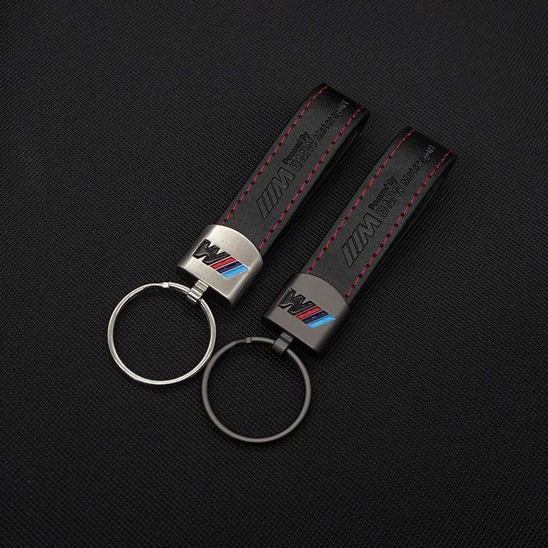 Autocollant de Voiture Chaud 2025 Cuir Métal Logo de Voiture Porte-clés Porte-clés Pour BMW E46 E90 E39 E60 E36 E30 E61 E91 E92 E87 F10 F20 F30 X5 E7