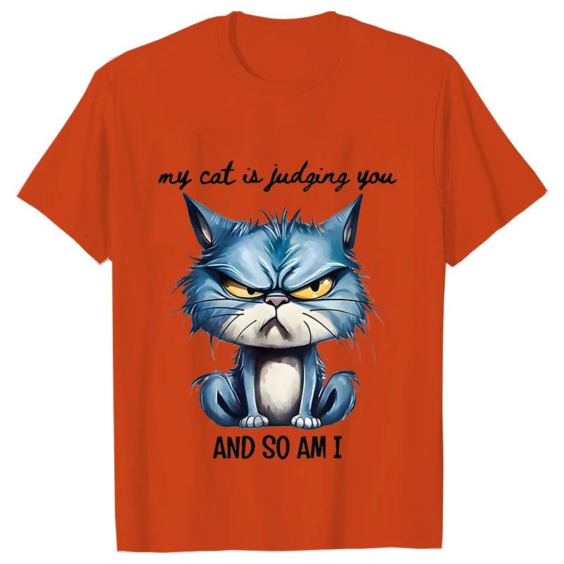 Funny Cat Sarcastic Antisocial Attitude Print Tshirts for Women Angry Cat Tshirts Not Today Introvert Female Tee Shirts Femme