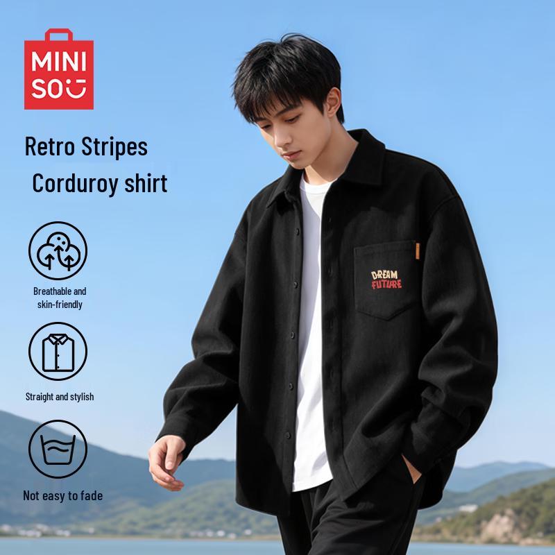 

MINISO Мужская вельветовая повседневная рубашка 2XL