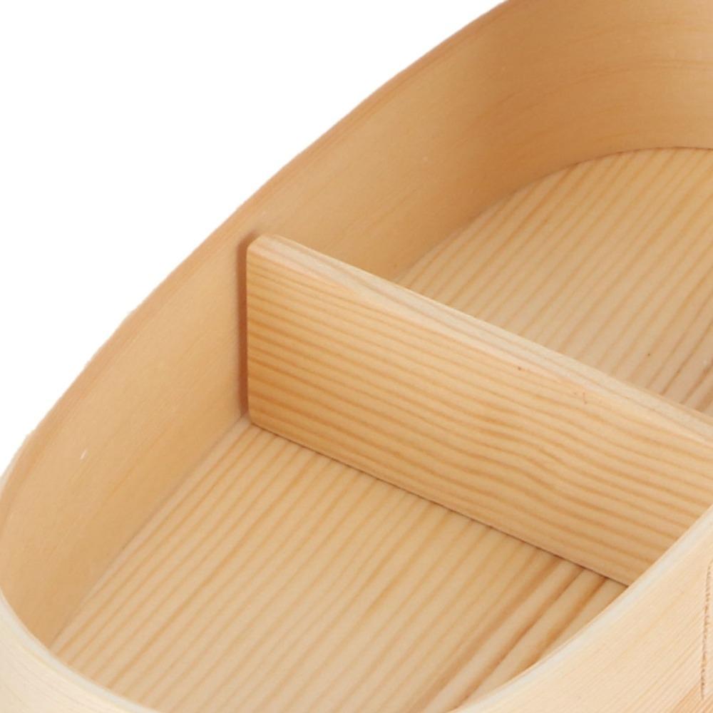 Wooden Material Japanese Bento Box With Divider Double Layer Lunch Box  For Travel абрикосовый