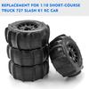 RC Paddle Tires Off Road Snow Sand Paddle Tires 4pcs Replacement for 1 10 Short Course Truck 727 Slash K1 RC Car