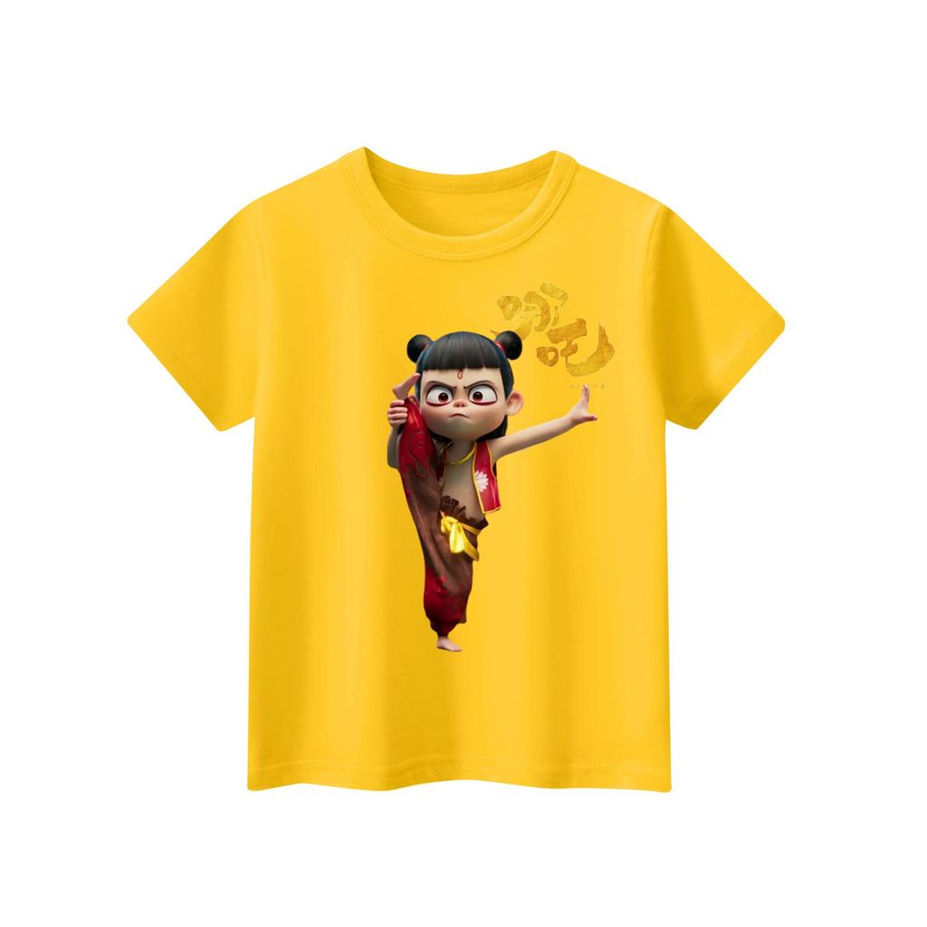 Lässiges, kurzärmliges, bedrucktes T-Shirt mit Rundhalsausschnitt für Kinder