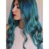 European and American new wig medium gradual change yellow long curly hair women's big wave wig rose net