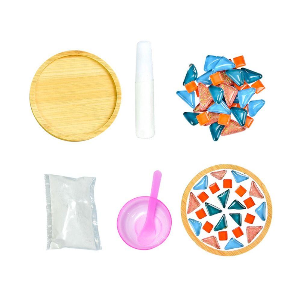 

DIY Mosaic Cup Mat Material Pack Diy Self-made Coaster Kids Developmental Toys style B