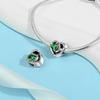 925 Silver Colorful Birthstone Heart Charms Mother's Day Forever Gem Diamond Beads Fit Bracelet Jewelry Gift for Women