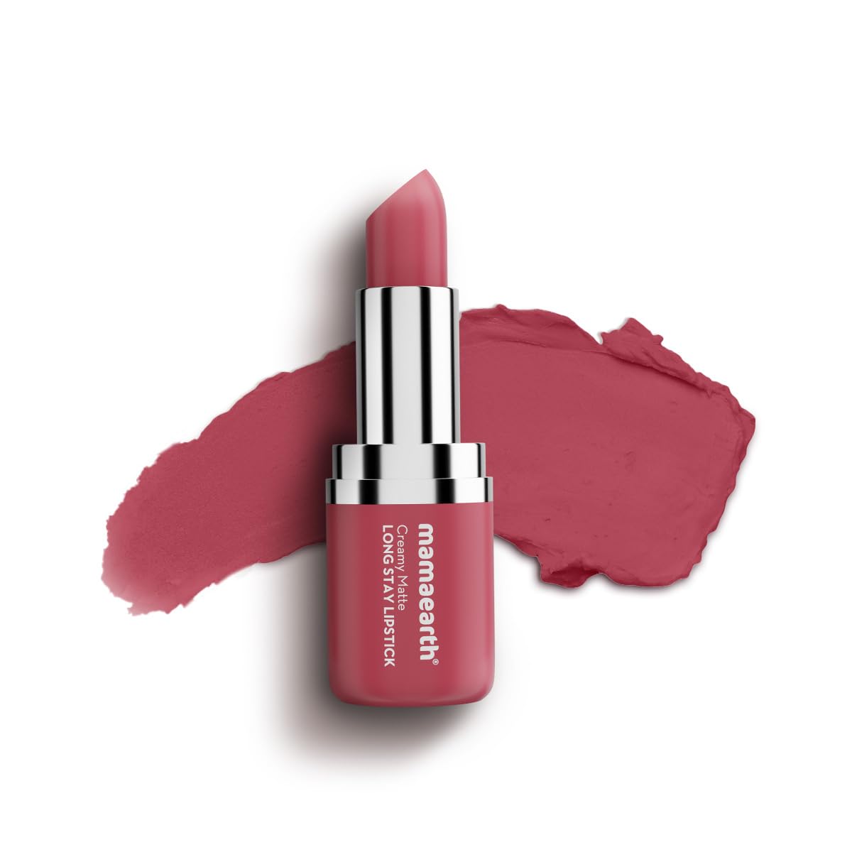 

Mamaearth Creamy Matte Long Stay Lipstick 4.2g Pink Rose 8-Hour Hydrating Color Payoff
