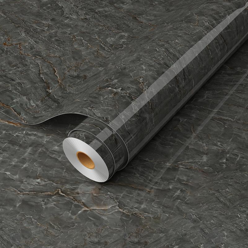 Self Adhesive Marble Grain Contact Paper Waterproof Oil Proof Stain Resistant Easy Clean for Kitchen Countertop Bathroom Renovation