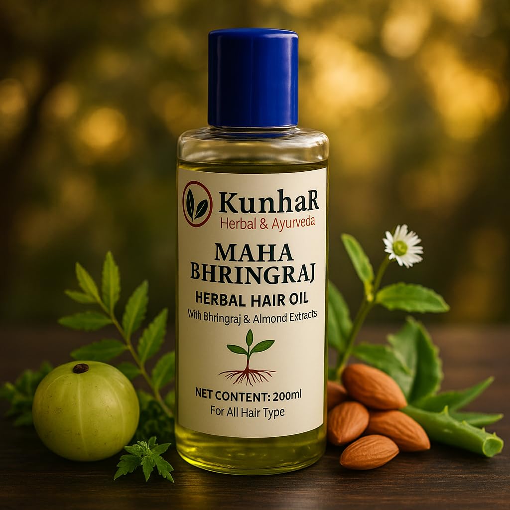 Maha Bhringraj Kräuter-Haaröl - Nährend & Stärkend für das Haar (Packung mit 1, 200 ml)