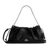 Faye 38 Metal Chain Decor Cloud Bag Women Handbags Black CCE68-SVBK