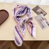 Oriental aesthetic simulation silk printing silk scarf small square scarf high-end shawl sunscreen neck scarf headscarf female
