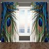 Peacock Feathers Print Curtains Suitable Bedroom Living Room Kitchen Decoration Home Window Set Of 2 Made Polyester Great Decor