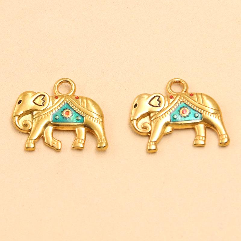 18K Gold Plated Animal Pendants: Giraffe, Duck, Elephant Jewelry for DIY Bracelets & Necklaces