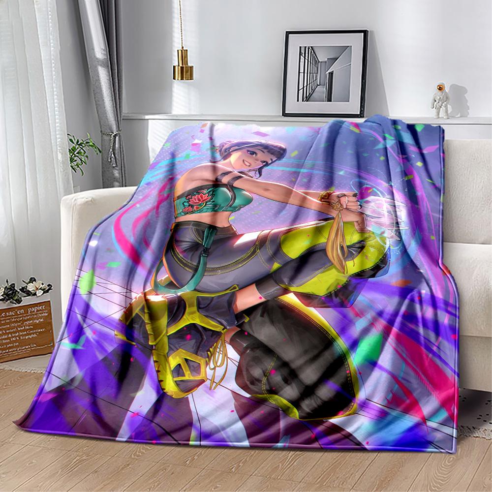 Galactic Fashion Heroes Blanket Durable Comfort Suitable for Office Seaside Bedding All-Season Use Digital Print