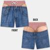 Summer Party Favorite Novelty Men Board Shorts Fake Denim 3D Print  Drawstring Shorts For Beach Pool Funny Prank Outfit