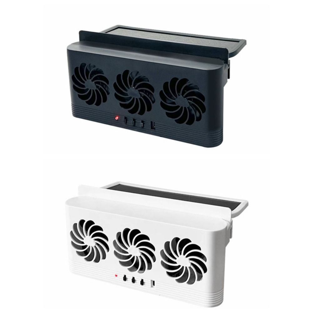 Radiator Solar Car Cooling Fan 3 Head Car Window Fan Portable Car Exhaust Fan  Summer