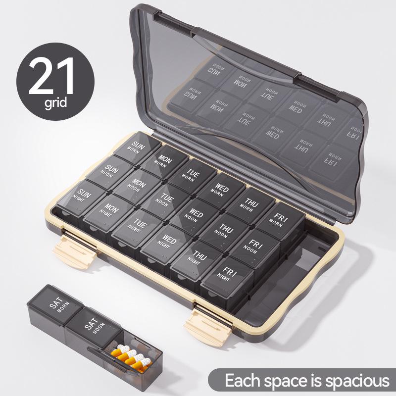 Portable Weekly Pill Organizer: 7-Day Medicine Box