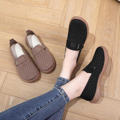 New Soft-soled Cloth Shoes Are Comfortable, Fly-woven, Breathable and Lightweight Casual Shoes, Non-slip Women's Shoes, Mesh Shoes.