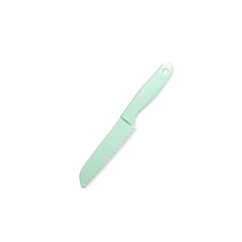 Available Kindergarten Plastic Kitchen & Fruit Knife Set for Kids - Includes Baby Fork & Vegetable Cutting Tools.