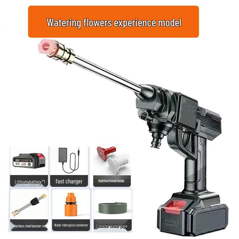 High-Power Wireless High-Pressure Water Gun for Car Wash, Gardening, and Spraying