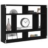 Wall Shelf Black Oak 75 x 16 x 55 cm Wood Based Material