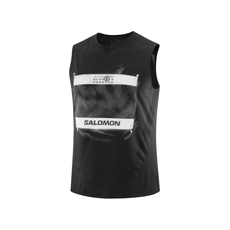 

SALOMON X Mm6 Maison Margiela Сотрудничество Модный Повседневный Принтованный Жилет Без Рукавов Унисекс Топы C26493 M