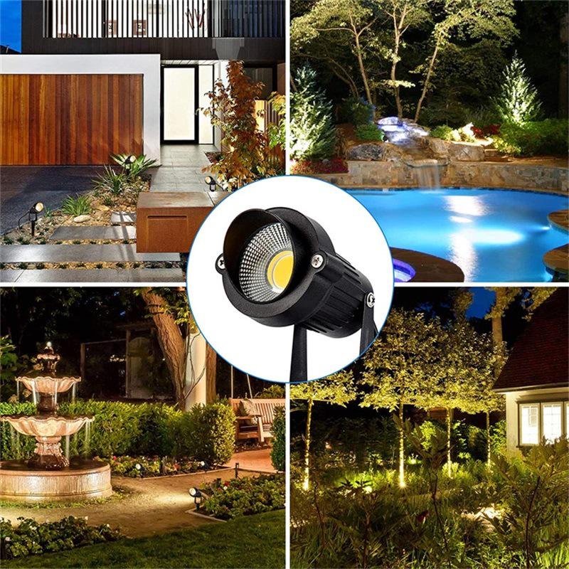 Outdoor Waterproof LED Garden Spike Spotlight for Path, Lawn, and Courtyard Lighting