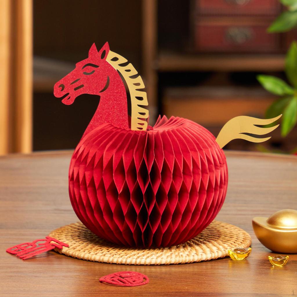 Horse Honeycomb Centerpiece Chinese Year Decoration Paper Ornament for