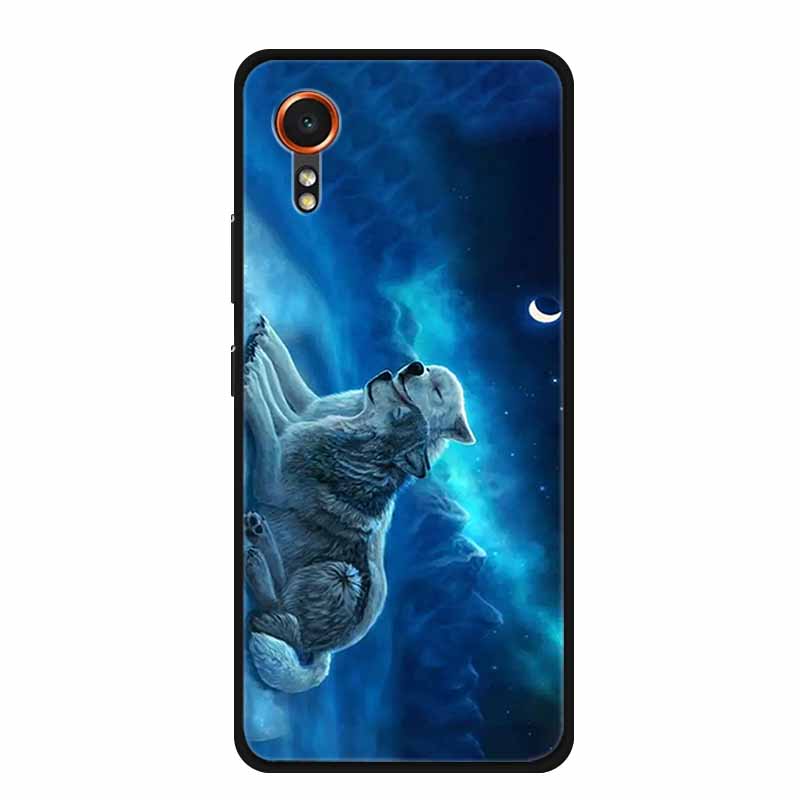 For Samsung Galaxy Xcover 7 Case Fashion Flowers Black Silicone Soft Back Cover For Samsung Galaxy Xcover7 Phone Case Coque Capa