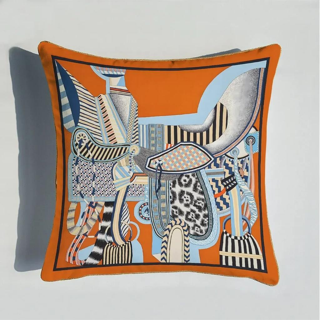 40/45/50/60cm Throw Pillow Polyester Cushion Cover Print Palace Rose Horse Pattern Sofa Couch Pillows for Home Decor Pillowcase