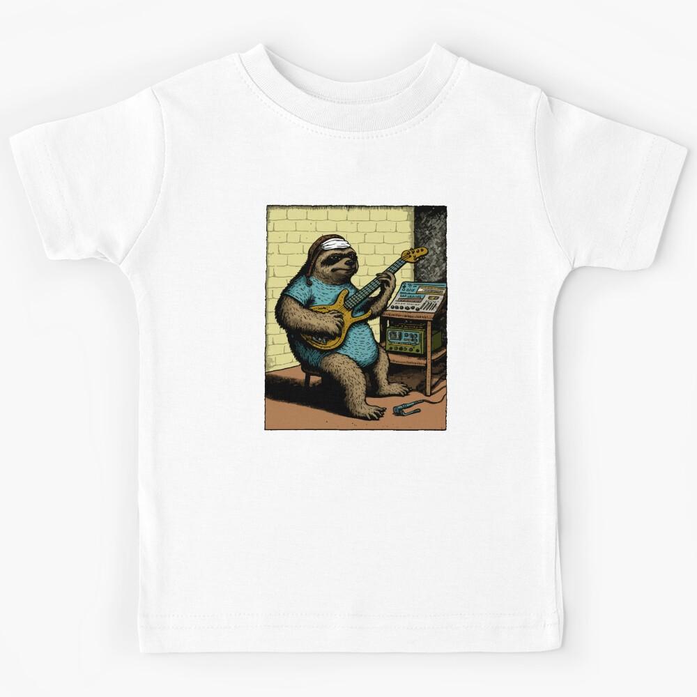 Guitar Jam Sloth Kids T-Shirt 140