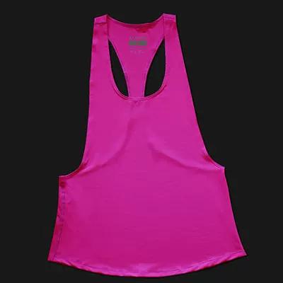 Men Low-Cut Sports Vest Fitness Men Loose Muscle Men Wait Lifting T-Shirt I-Shaped Split Waistcoat Gym