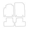[Blm]Op010 Blue - Set Of Velour Floor Mats Suitable For Opel Astra J Iv 2009-2015 - Blue Trim