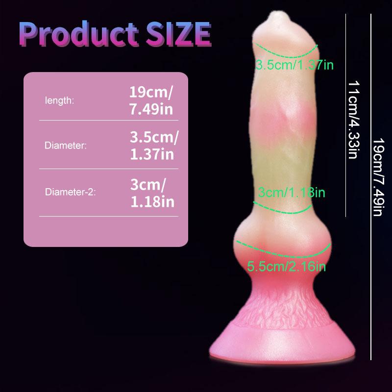 Luminous Dog Dildo Anal Plug Animal Dildo Sex Toys for Women Men Silicone Penis for Women Glow In The Dark