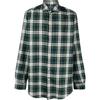 Polo Plaid Point Collar Single-Breasted Long Sleeve Shirt Men Shirts Green 710922281-001