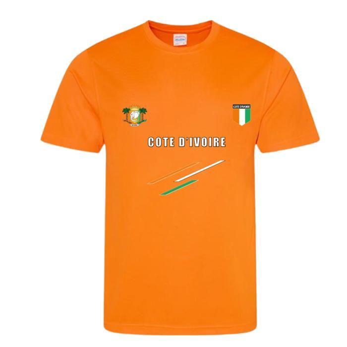 Ensemble de Foot short et maillot Côte Ivoire orange enfant - Orange